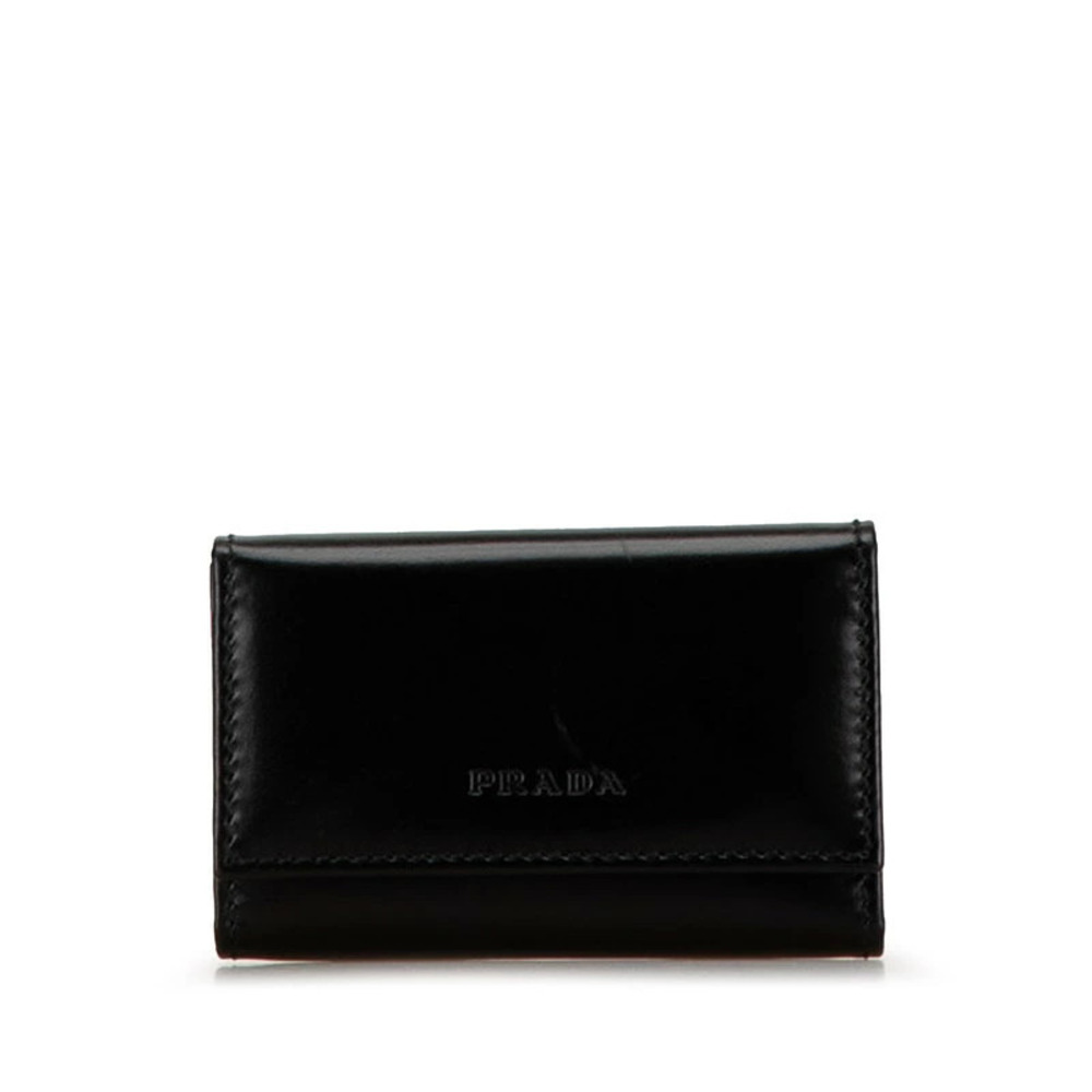 Prada Case Wallet Black Leather